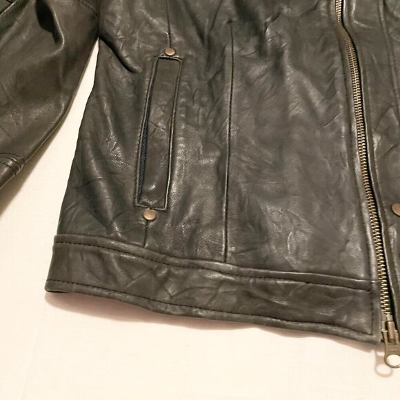 Moda International Womens Leather Jacket Size Medium - Picture 8 of 16